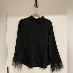 Fun feather blouse
